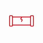Broken sewer line repair icon