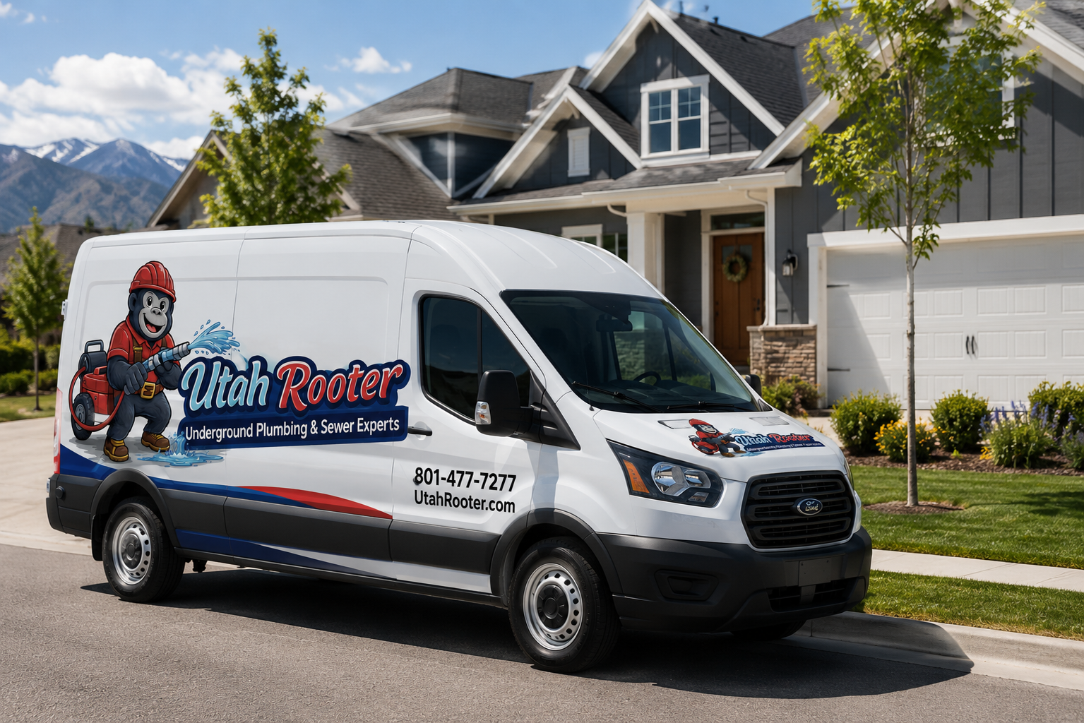 Utah Rooter technician performing professional drain cleaning in Utah