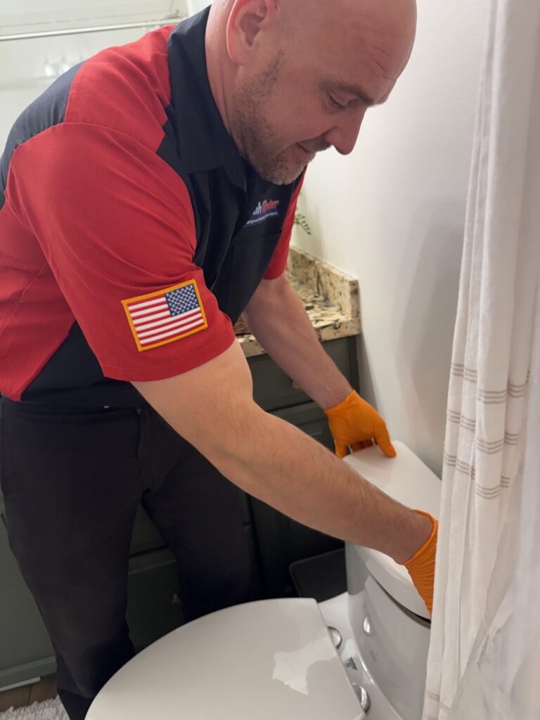 Utah Rooter technician on an American Fork sewer call