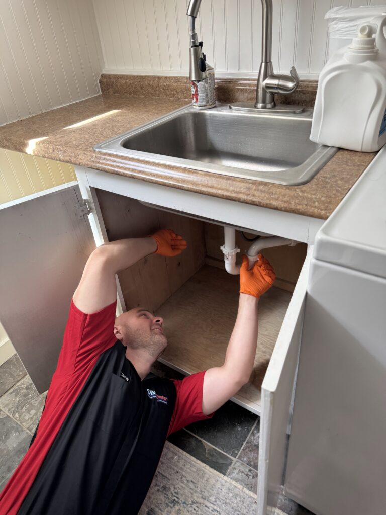 Utah Rooter plumber on a sewer and drain call in Pleasant Grove, Utah